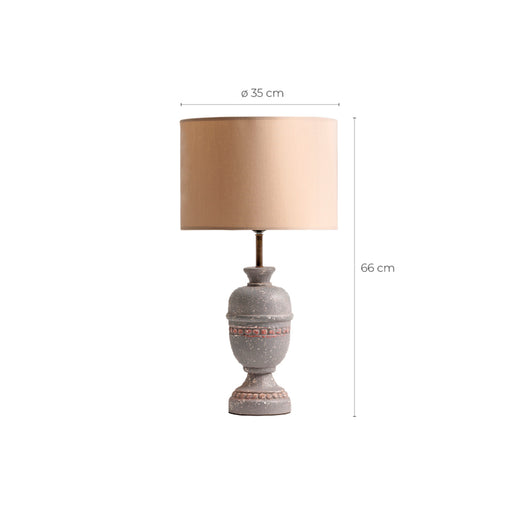 Introduce an air of elegance and sophistication with our distressed cream Table Lamp. Handcrafted from luxurious mango wood and topped with a soft cotton shade, this Provenzal-style piece will add a touch of artistry to any space