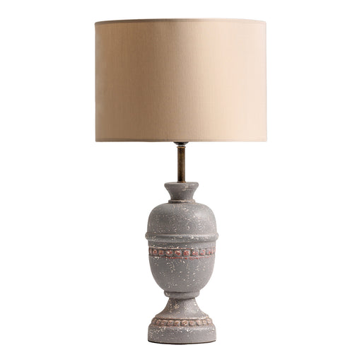 Introduce an air of elegance and sophistication with our distressed cream Table Lamp. Handcrafted from luxurious mango wood and topped with a soft cotton shade, this Provenzal-style piece will add a touch of artistry to any space