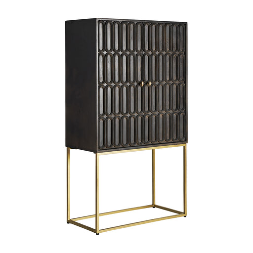 Introducing WARDROBE EMLY, a masterpiece from the Emly serie. With its rich brown and gold color, this wardrobe exudes an Art Deco style that will elevate any room. Crafted from mango wood and brass, it is a true symbol of luxury and sophistication. Experience the elegance and opulence of WARDROBE EMLY.