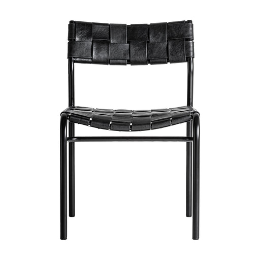 Chair Franey - the epitome of contemporary luxury. Crafted with a sleek iron frame and supple leather, this black chair combines style and comfort. Elevate your space with this exclusive piece, perfect for those who appreciate fine design and sophisticated living