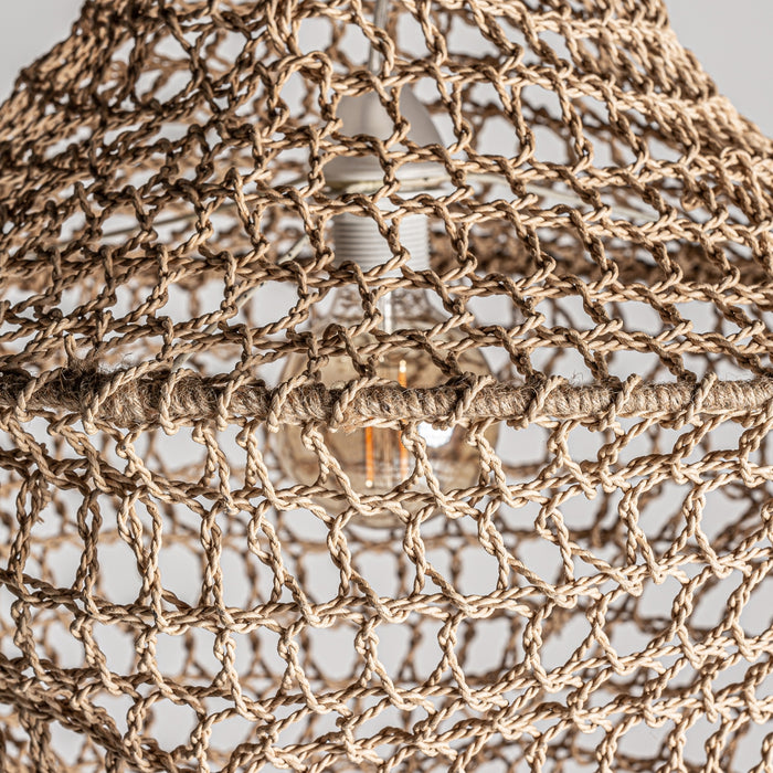 Experience the lavish design of CEILING LAMP PAVONIA. Crafted by hand from organic fibers, this lamp exudes an ethnic flair in a natural hue. Add a touch of exclusive elegance and sophistication to your space with this exquisite ceiling lamp. Upgrade your home decor now
