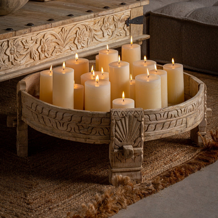 An exquisite piece of workmanship that harmoniously blends the natural world and traditional aesthetics. This coffee table is more than just a piece of furniture; it's a statement of refinement and sophistication. 