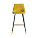 The Carpi Stool is a stunning piece that embodies a Kitsh Style with its Mustard and Black color scheme. Made with exquisite Velvet upholstery, it combines the durability of MDF and Iron for a sturdy construction