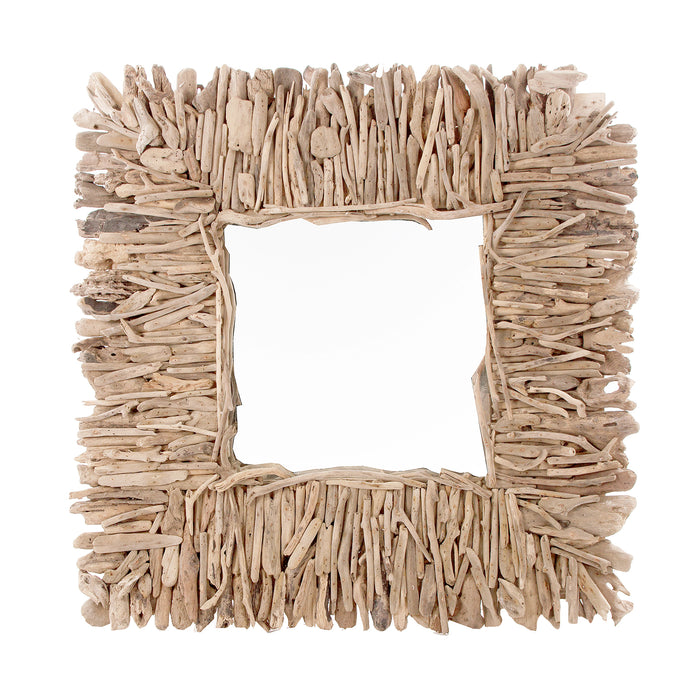 Mirror Varverg, This unparalleled piece stands out with its ethnic design, offering a touch of global allure to any space. Carved meticulously from the rare and esteemed Mindi wood, its frame tells a story of time-honored craftsmanship