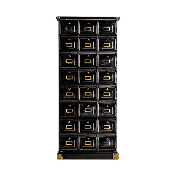 Add a touch of industrial elegance to your space with the Lomza Multi Chest Of Drawers in striking Negro color. This unique piece is meticulously crafted from durable wrought iron, ensuring both style and longevity