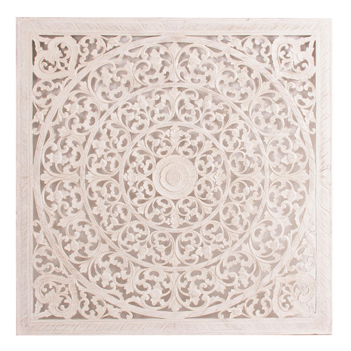 Introduce a touch of sophistication and style to your home with our handmade Wall Art Eleonora. Its square shape and washed finish, crafted from mdf wood, exude a Provenzal aesthetic. In elegant white, this piece is sure to elevate any living space