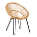 Alfta rattan, round shaped armchair natural color