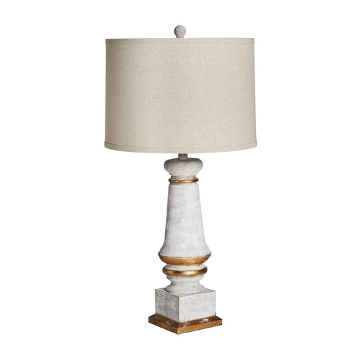 Add a touch of enchanting beauty to your living space with the Crocus Table Lamp. This Provenzal style lamp features a stunning white and gold washed finish that exudes elegance. Crafted from high-quality resin, it is both durable and visually appealing