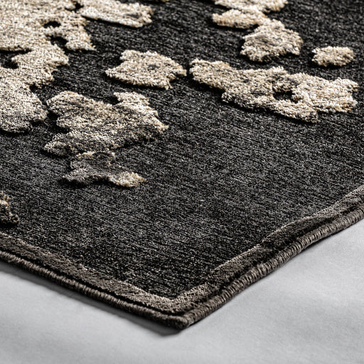 Add a touch of elegance to your home with our luxurious black chenille carpet, CARPET ARLETH. Made with high-quality materials, this carpet will bring sophistication and class to any room.
