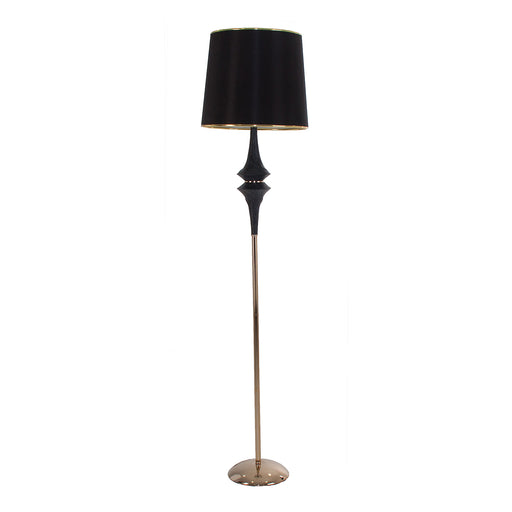 Enhance your living space with the exquisite black & gold Floor Lamp. This stunning piece features an art deco-inspired design and a captivating color combination of black and gold. Crafted from durable iron, resin, and polyester materials, this floor lamp is built to last while exuding elegance and style