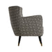 Yeovil Armchair, featuring a vintage style with a luxurious black, white, and gold color scheme, is a true eye-catcher