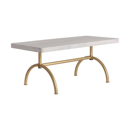 Experience the exquisite elegance of the Dining Table Lure. Its white & gold color combination and Art Deco style add a touch of glamour to any dining space