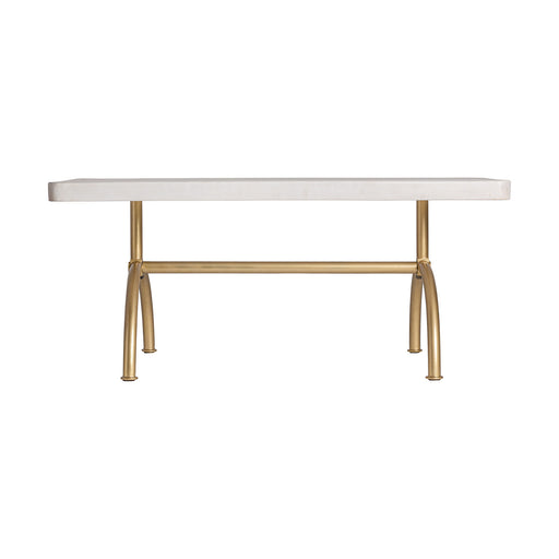 Experience the exquisite elegance of the Dining Table Lure. Its white & gold color combination and Art Deco style add a touch of glamour to any dining space