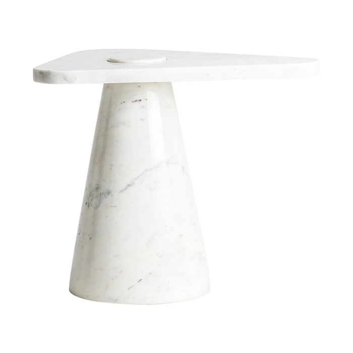 Add a touch of Art Deco elegance to your living space with the white-colored Side Table Herford. Crafted from luxurious marble, this side table exudes sophistication and style