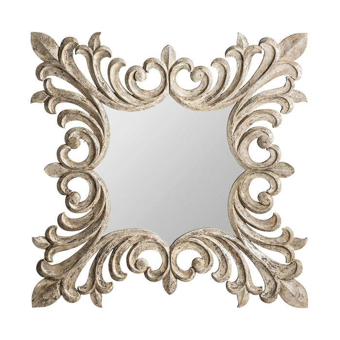 Elevate your space with the silver old-colored Mirror GIANIRA, inspired by the Provenzal style. Crafted from high-quality MDF and complemented with mirror accents, this mirror adds a touch of vintage charm to any room