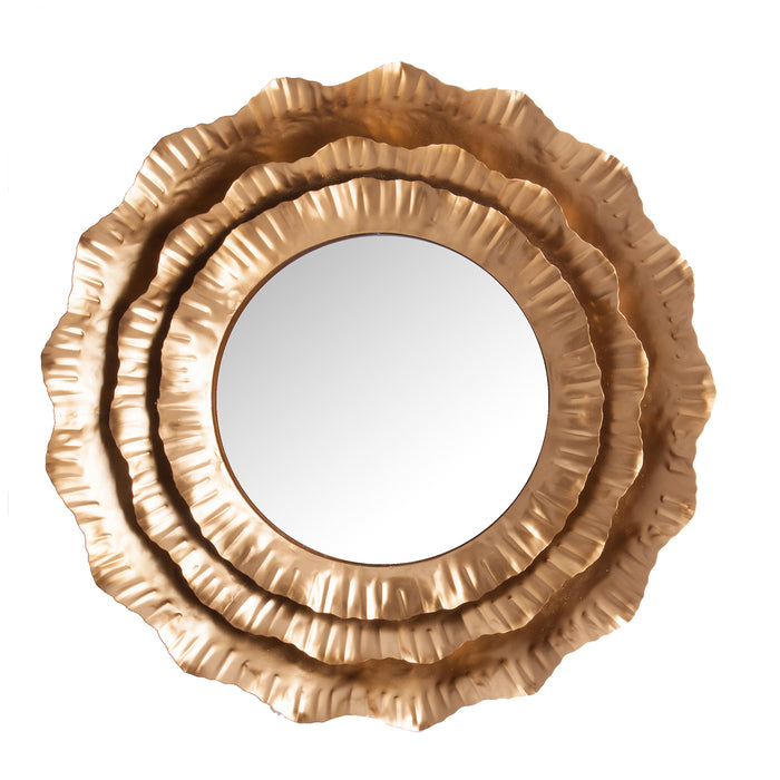 Step into opulence with the ALYSSUM Mirror, a luminous reflection of the iconic Art Deco era. Framed in premium iron, its durable structure is exquisitely coated in a sumptuous gold hue, bestowing an aura of timeless luxury.