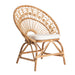 Natural color rattan armchair Bitti in an elegant and luxurious style