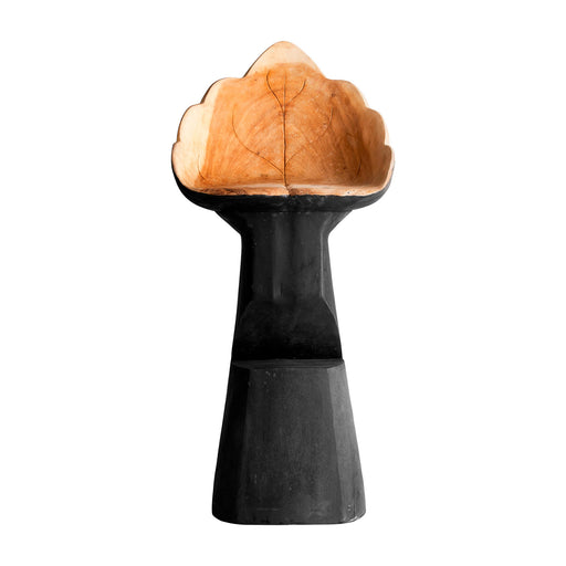 Introducing the HOJA Stool, a stunning blend of black and natural distressed colors that add an ethnic touch to your space. Handcrafted from Suar Wood, this unique piece showcases the natural beauty and rich texture of the wood