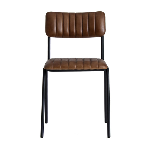 Add elegance to any space with the CHAIR CHADRON. Featuring a vintage-style iron frame and exquisite brown goat leather, this bar chair exudes sophistication and luxury. Its unique combination of materials creates a timeless piece that will elevate your decor. Relax in style with the CHAIR CHADRON