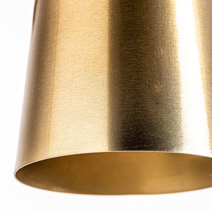 Transform your space with the luxurious addition of this Art Deco inspired wall lamp. Expertly crafted from premium brass, it boasts a captivating golden finish that adds a vibrant touch to any room