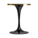Bar Table Than is a stunning example of Art Deco Style, designed to exude luxury and sophistication. This exquisite piece in black and gold color is crafted from a combination of synthetic marble, steel, and iron