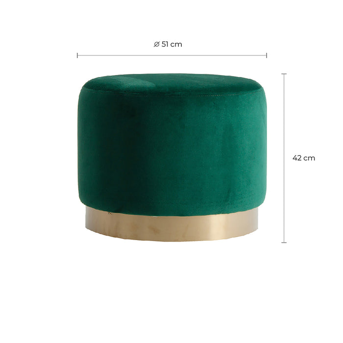 Elevate your comfort and style with our FOOTREST WIL. Designed with a shabby chic aesthetic, this footrest features a soft velvet upholstery in a luxurious green color