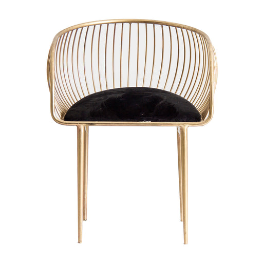 Introducing the Zug Armchair, a captivating piece that exudes Art Deco style and luxurious charm. With its striking black and gold color combination, it adds a touch of elegance to any space