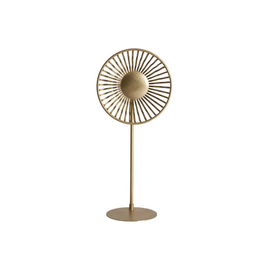 Introducing the standing lamp Zug - a captivating Art Deco style floor lamp made from durable iron and featuring a mesmerizing Gold color that adds a touch of sophistication to any space