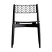 The Plissé Metal Chair features a bold design that demands attention in any room. With its sleek black finish and Art Deco-inspired style, it's a statement piece that adds elegance and sophistication to any space