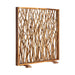 KALADY Room Divider is an ethnic-style piece with a natural color and unique teak wood and natural fiber construction, adding cultural richness and depth to any space