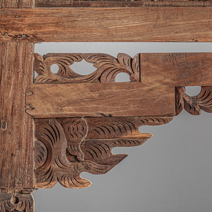 Crafted entirely by hand from pure teak wood and mango wood, the KIDAU Console Table embodies the beauty of pure nature with its natural color and ethnic style, showcasing intricate hand-carved details that add to its unique charm