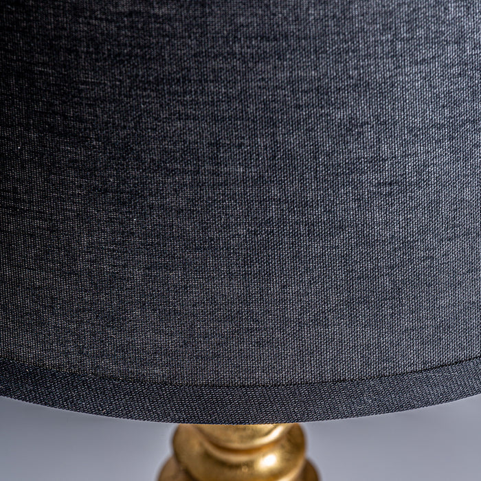 Add a touch of Art Deco style to your décor with this stunning table lamp, crafted from a combination of iron, resin, and linen materials, and featuring a striking Gold & Black color scheme that radiates luxury and sophistication