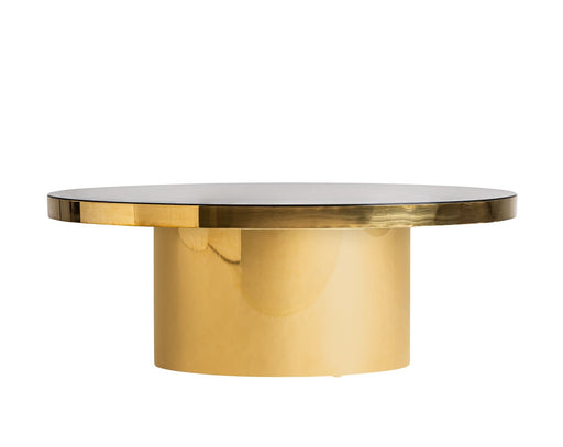 Elevate your living room with the Bertrix Coffee Table, a stunning piece inspired by the Art Deco style. The combination of Black and Gold colors adds a touch of glamour and sophistication to your space. Crafted with precision from high-quality steel, this coffee table ensures durability and stability