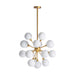 This exquisite Art Deco-style ceiling lamp is crafted from high-quality brass and embellished with sparkling crystal accents