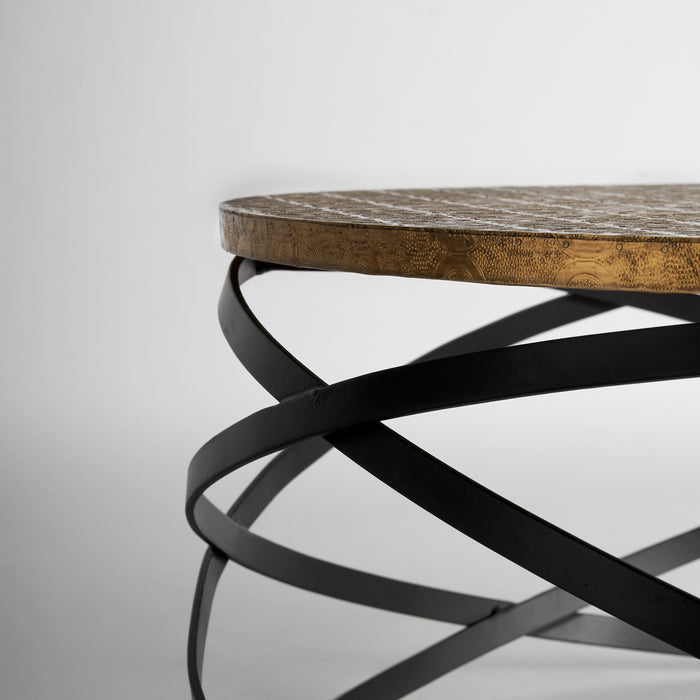 BUSSANG Coffee Table is a perfect blend of industrial and sleek elements. Crafted with a durable iron frame and completed in a rich natural black, this table exudes sophistication in any living area.