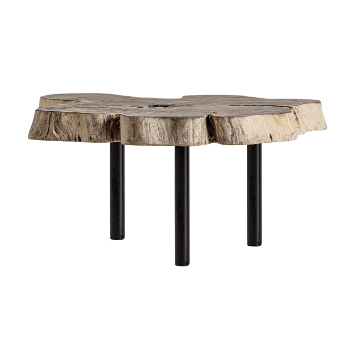 This unique coffee table, KOZLU, is crafted from wood combined with iron, giving it a beautiful and natural appeal. Its one-of-a-kind design is sure to be a stunning focal point of a living room or family area.&nbsp;