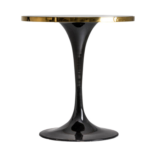 The Bar Table Than is a stunning example of Art Deco Style, designed to exude luxury and sophistication. This exquisite piece is crafted from a combination of synthetic marble, steel, and iron, making it both durable and visually striking
