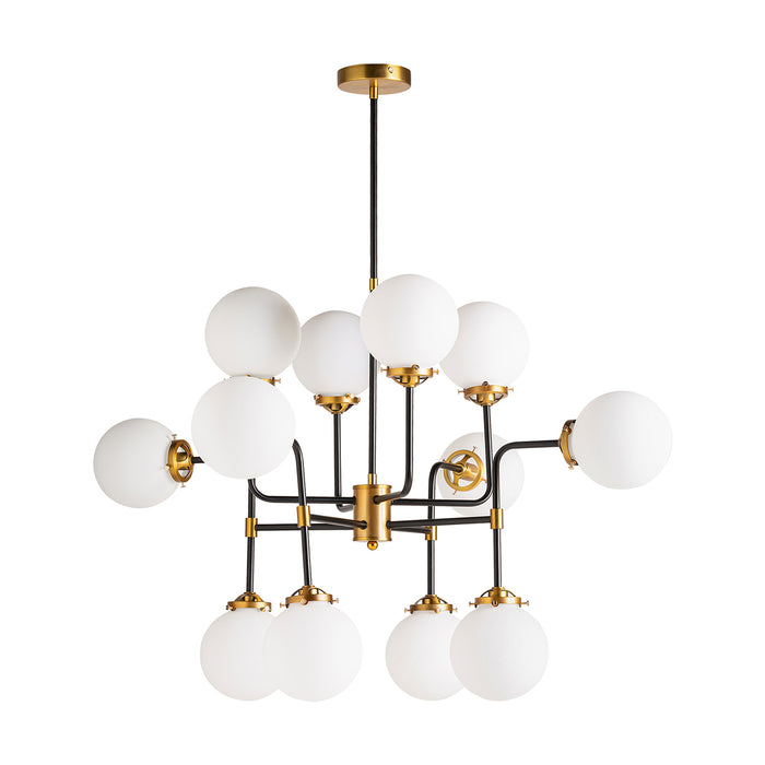 Embrace the allure of the Chilean Ceiling Lamp, featuring a lustrous gold color and an exquisite Art Deco design. This magnificent piece is meticulously handcrafted using the finest crystal and brass materials, showcasing exceptional craftsmanship and attention to detail