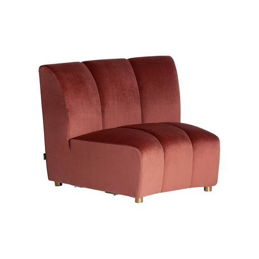 Indulge in the luxurious comfort of the Suhl Modular Sofa, a masterpiece of Art Deco design. Its striking rosa color instantly adds warmth and vibrancy to any space. Meticulously crafted, this sofa features a plush velvet upholstery that invites you to sink in and relax