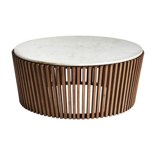 Elevate your living space with our exquisite Goms Coffee Table. Crafted with artful detail and luxury in mind, this table combines the finest acacia wood with a sleek marble surface. Its Art Deco style adds a touch of sophistication to any room
