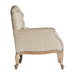  The Morbier armchair, in a serene beige shade, exudes the rustic elegance of Provenzal design. Expertly crafted from mango wood and complemented with durable polyester, it captures the essence of countryside charm. This piece seamlessly merges timeless style with lasting comfort, making it a perfect addition to any traditional or contemporary space