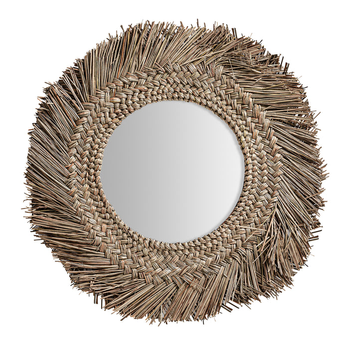 Presenting the DESOUK Mirror, where the elegance of contemporary style meets the raw beauty of nature. Constructed from natural fiber, its frame unveils the organic textures and hues unique to its origins