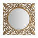 Mirror RADDUSA, a timeless piece that brings classic elegance to your home. With its beautiful gold distressed color and intricate detailing, it adds a touch of luxury to any space. Crafted with the finest tropical wood, this mirror is not only a functional piece but also a stunning decorative element