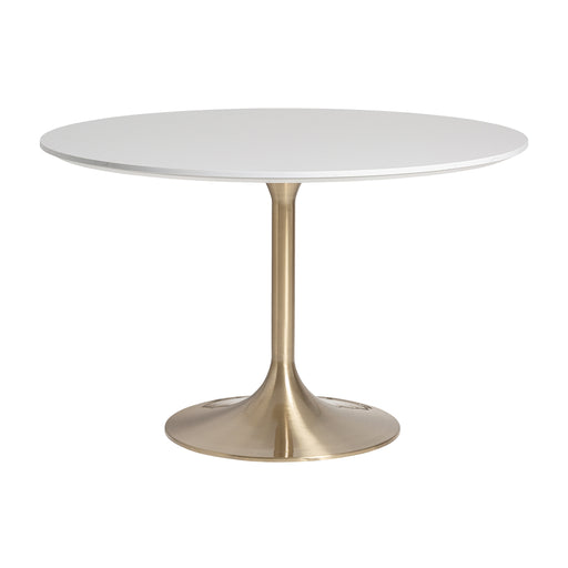 Elevate your dining experience with the FROHN Dining Table. Designed in a striking Art Deco style, this exquisite piece features a captivating blend of Grey & Gold colors that adds a touch of glamour to any space