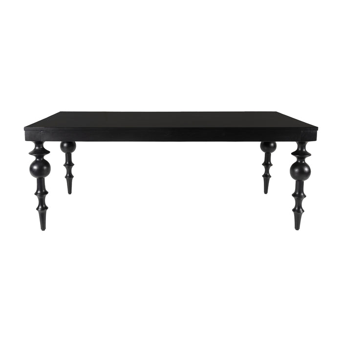 The Dining Table RHODES in black color is an elegant and stylish addition to any Art Deco inspired home decor. Made of high-quality mango wood, it is sturdy, durable, and built to last