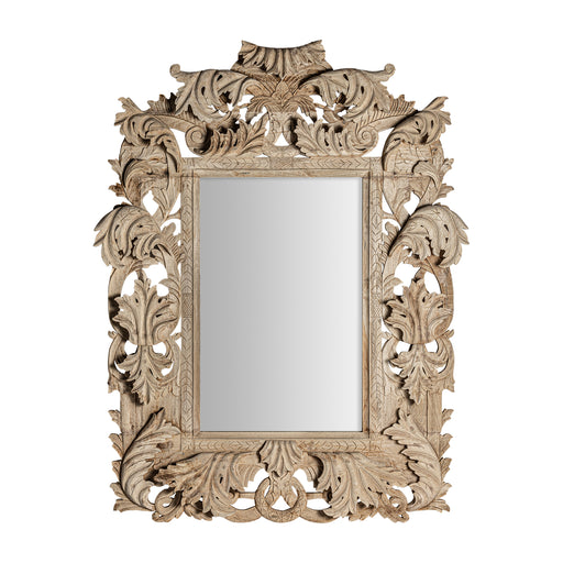 Create a charming focal point in your space with the Dianthe Mirror. Embracing the elegance of Provenzal style, this mirror features a natural color that exudes vintage charm. Crafted with care, it combines the beauty of teak wood with the timeless appeal of a mirrored surface
