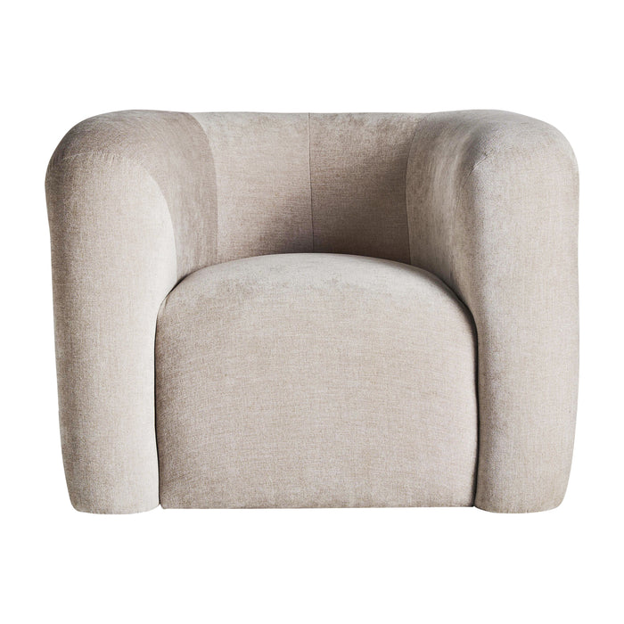 The armchair LONSET embodies classic style and unparalleled comfort. Its beige fabric velvet composition is luxuriously soft to the touch, while the art deco design adds a touch of sophistication to any interior. Enjoy a restful experience with this timeless armchair.