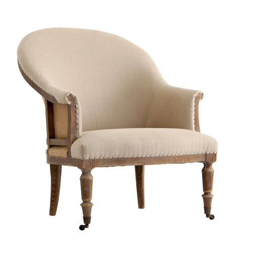 Experience the ultimate comfort and style with our Cream Classic Armchair Ault. Crafted with sturdy ash wood and adorned with canvas and jute, this armchair boasts a timeless design in a sand distressed color